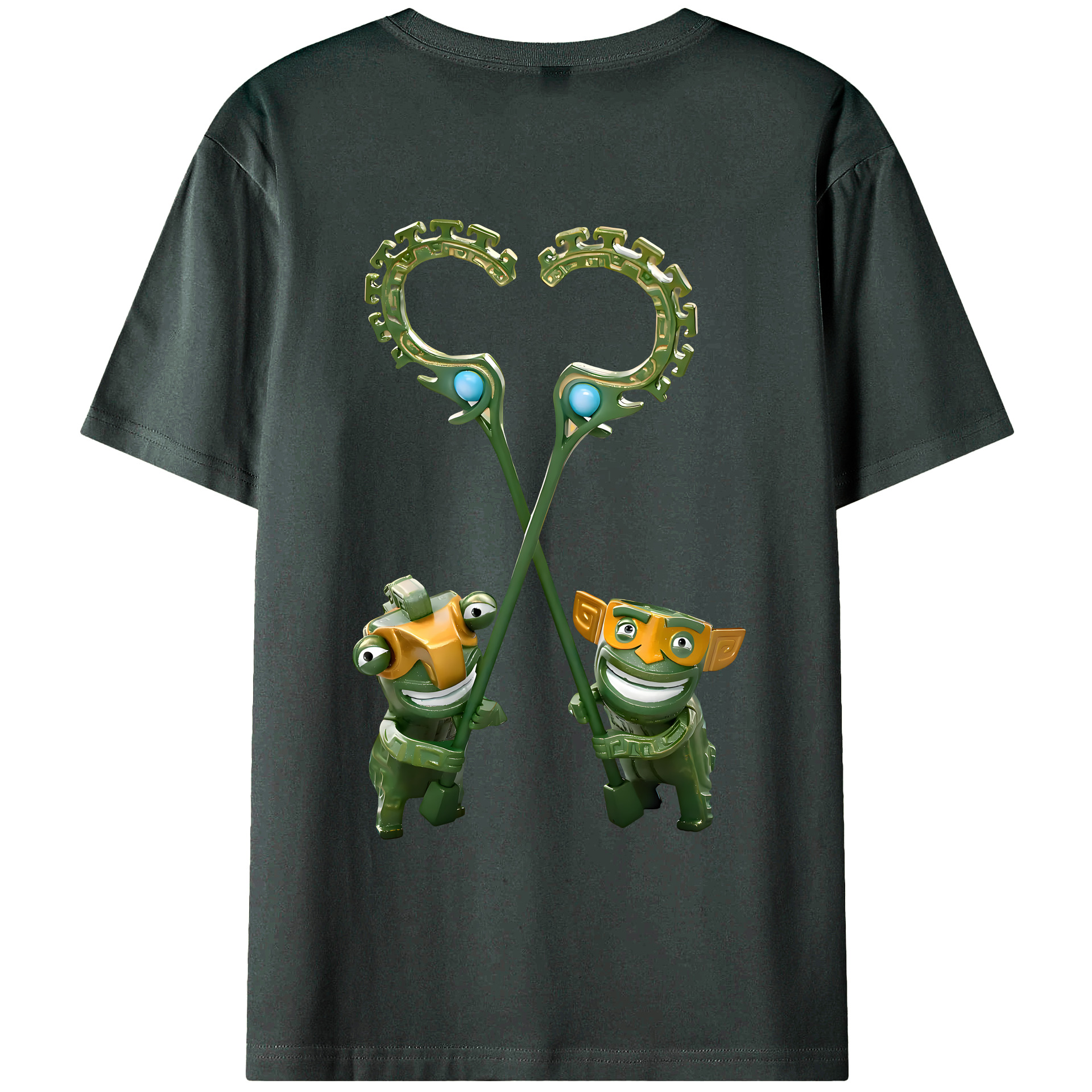 （画像用） Ne Zha 2 ナタ 魔童の大暴れ 綿100％ メンズ半袖Tシャツ（バックプリント） 通気性